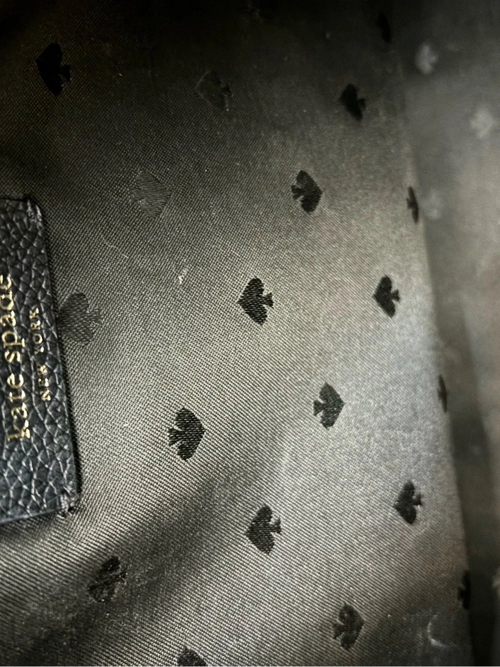 kate spade Soft Black Pebbled Leather Shoulder Tote